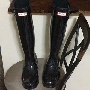 Hunter Tall Rain Boots! Black Gloss